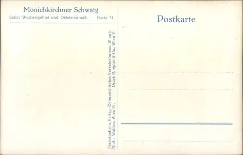 Ak Mönichkirchen in Niederösterreich, Mönichkirchner Schwaig, Winter