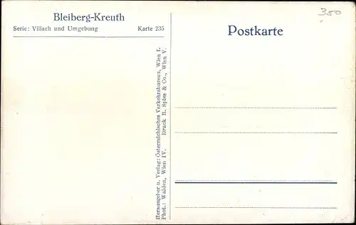 Ak Bleiberg Kreuth Kärnten, Gesamtansicht