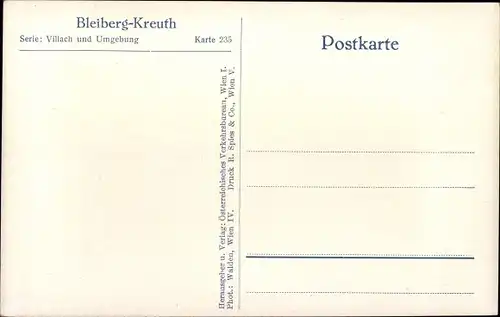 Ak Bleiberg Kreuth Kärnten, Gesamtansicht