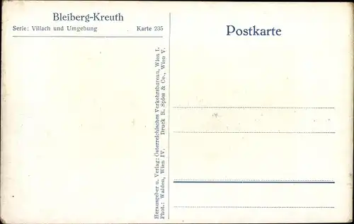 Ak Bleiberg Kreuth Kärnten, Gesamtansicht