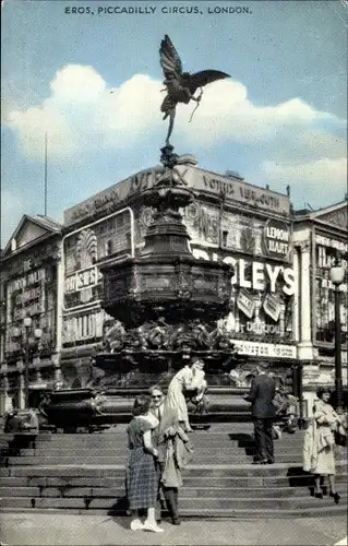 Ak London City England, Eros, Piccadilly Circus