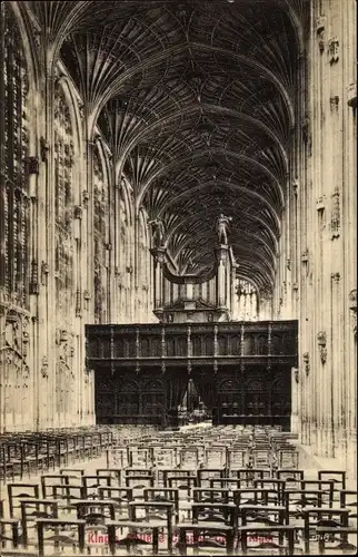 Ak Cambridge East England, King's College Chapel