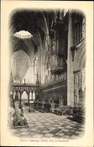 Ak Ely East of England, Cathedral, Choir, looking West