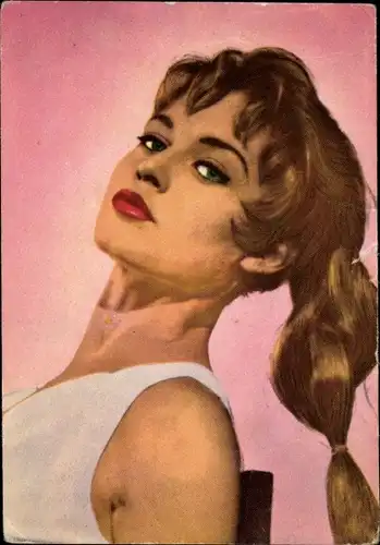 Sammelbild Sängerin und Schauspielerin Brigitte Bardot, Portrait