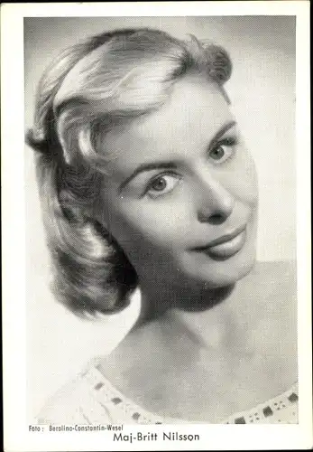 Sammelbild Schauspielerin Maj-Britt Nilsson, Portrait