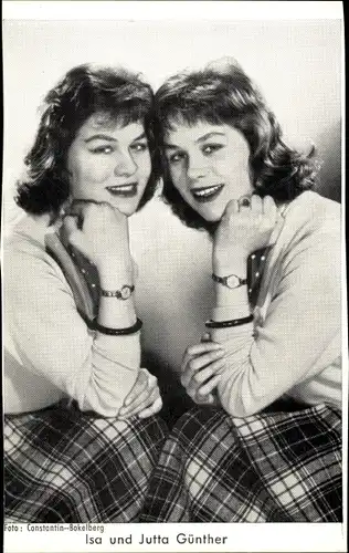 Sammelbild Schauspielerinnen Isa und Jutta Günther, Portrait