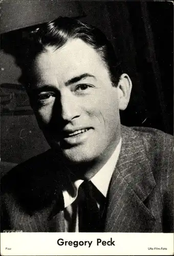 Sammelbild Schauspieler Gregory Peck, Portrait