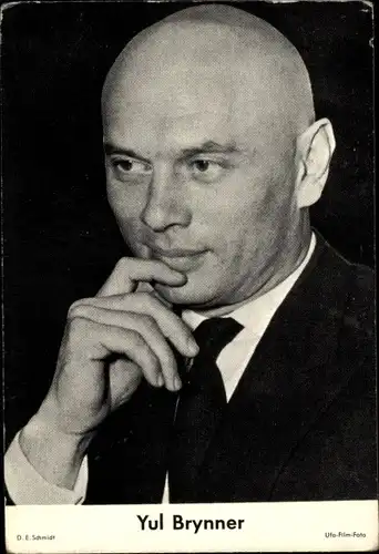 Sammelbild Schauspieler Yul Brynner, Portrait, Krawatte