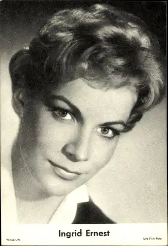 Sammelbild Schauspielerin Ingrid Ernest, Portrait