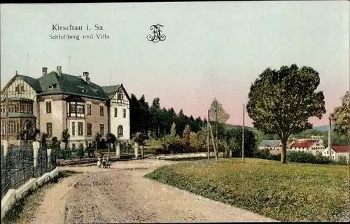 Ak Kirschau in der Lausitz, Schlossberg und Villa