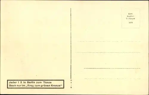 Ak Berlin, Vergnügungsstätte Krug zum grünen Kranze, Saal, Innenansicht