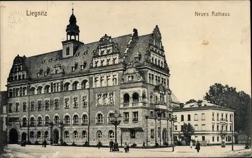 Ak Legnica Liegnitz Schlesien, Neues Rathaus