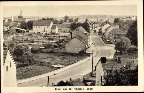 Ak St. Nikolaus Großrosseln im Saarland, Straßenpartie