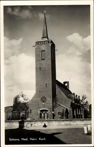 Ak Schore Zeeland Niederlande, Ned. Herv. Kerk