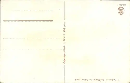 Künstler Ak Hoffmann, H., Schwarzwälder Trachten, Dorfidylle im Schwarzwald