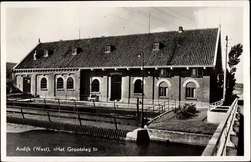 Ak Andijk Medemblik Nordholland Niederlande, West, Het Grootslag