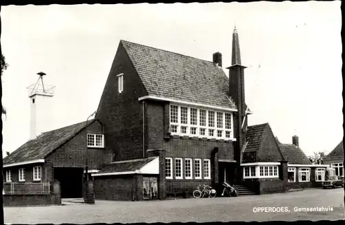 Ak Opperdoes Nordholland, Gemeentehuis