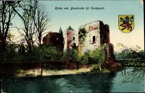 Ak Santpoort Nordholland Niederlande, Schloss Brederode, Ruine