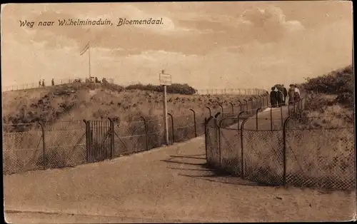 Ak Bloemendaal Nordholland Niederlande, Weg naar Wilhelminaduin