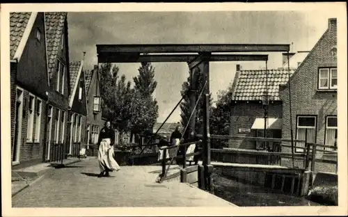 Ak Volendam Nordholland Niederlande, Hebebrücke