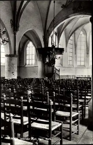 Ak Ingen Gelderland, Interieur Ned. Herv. Kerk