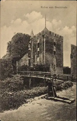 Ak Santpoort Nordholland Niederlande, Schloss Brederode