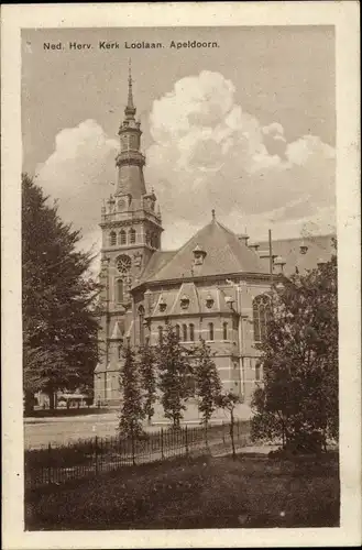 Ak Apeldoorn Gelderland, Ned. Herv. Kerk Loolaan