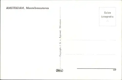 Ak Amsterdam Nordholland Niederlande, Montelbaanstoren