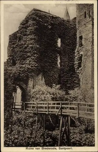 Ak Santpoort Nordholland Niederlande, Schloss Brederode, Ruine