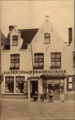 Ak Bruges Brügge Flandern Westflandern, A la Dentelliere du Beguinage, Rue de la Vigne