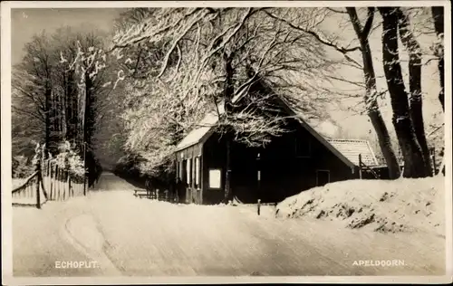 Ak Apeldoorn Gelderland, Echoput, Winter