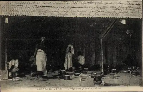 Ak Senegal, Scenes et Types, Sénégalaises faisant la cuisine