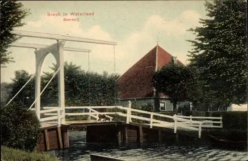 Ak Broek in Waterland Nordholland Niederlande, Boerderij