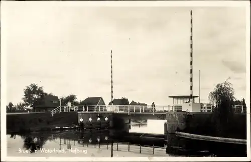 Ak Broek in Waterland Nordholland Niederlande, Hefbrug