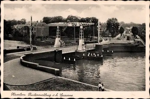 Ak Haarlem Nordholland Niederlande, Buitenrustbrug