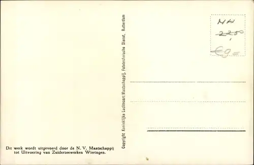 Ak Wieringen Nordholland, Zuiderzeewerken, Wieringermeerdijk, Fliegeraufnahme