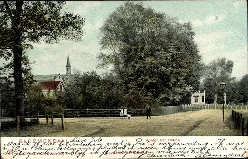 Ak Bloemendaal Nordholland Niederlande, Achter het station