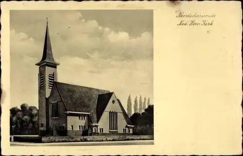 Ak Noord Scharwoude Langedijk Nordholland Niederlande, Ned. Herv. Kerk