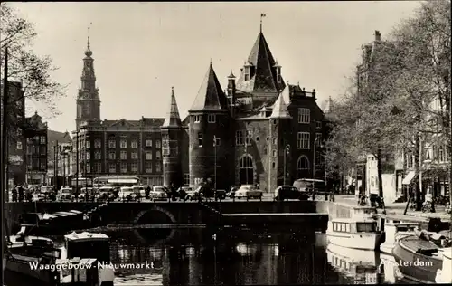 Ak Amsterdam Nordholland Niederlande, Waaggebouw, Nieuwmarkt