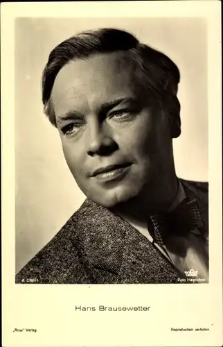 Ak Schauspieler Hans Brausewetter, Portrait