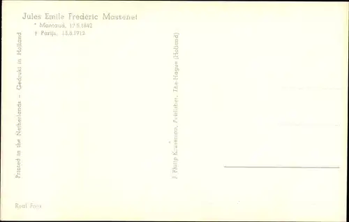 Ak Komponist Jules Massenet, Portrait