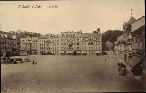 Ak Sebnitz Sächsische Schweiz, Markt, Hotel Stadt Dresden