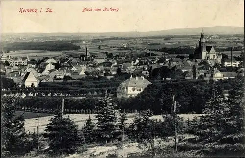 Ak Kamenz Sachsen, Panorama vom Hutberg aus gesehen