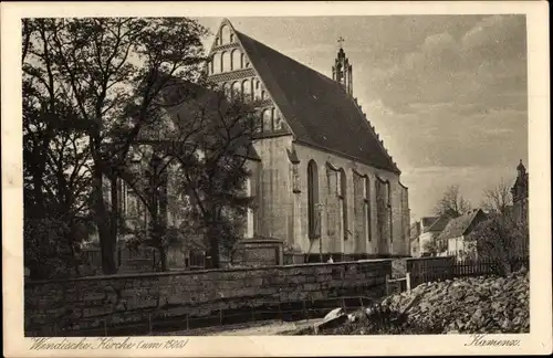 Ak Kamenz in Sachsen, Wendische Kirche