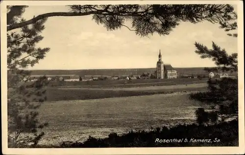 Ak Rosenthal in Sachsen, Panorama mit Kirche