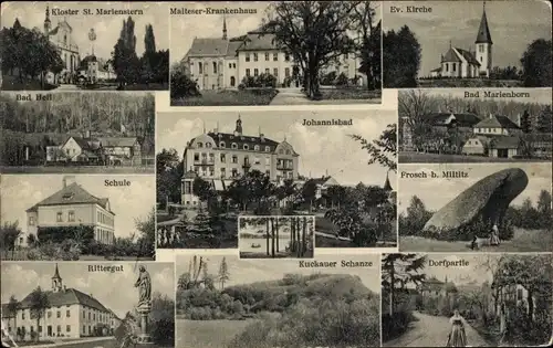 Ak Räckelwitz, Johannisbad, Kloster St. Marienstern, Malteser Krankenhaus, Kirche, Marienborn