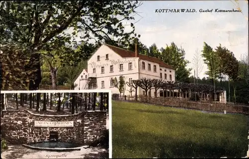 Ak Walddorf Kottmar in der Oberlausitz, Gasthof Kottmarwald, Kottmarschenke