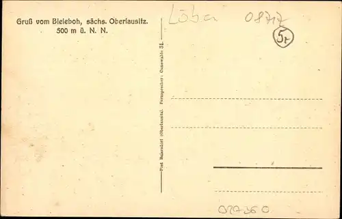 Ak Oppach in der Oberlausitz, Panorama mit Bieleboh und Ober-Oppach