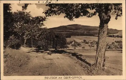 Ak Oppach in der Oberlausitz, Panorama mit Bieleboh und Ober-Oppach