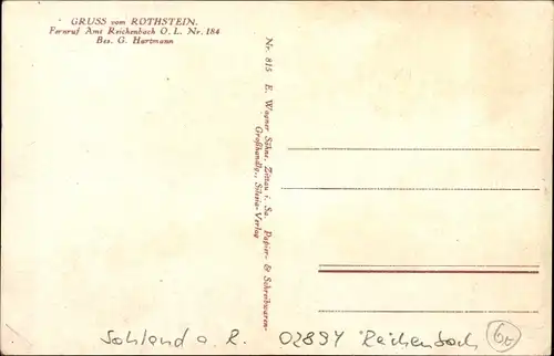 Ak Rothstein Rotstein Reichenbach in der Oberlausitz, Gasthaus, Baumblüte